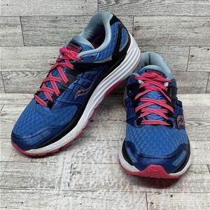 Saucony Triumph ISO 2 S10290-2 Blue Pink Running Shoes Sneakers‎ Women Size 8.5